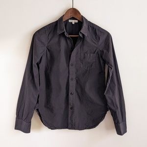 Paper Poplin Button Up Shirt - Washed Black